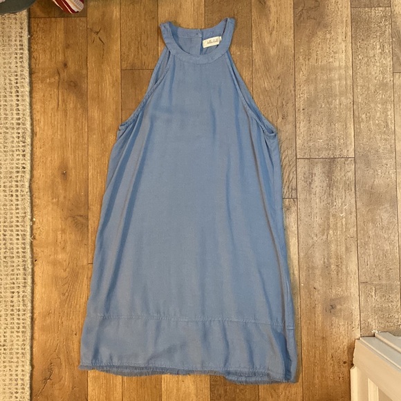 Bella Dahl XS Light Blue Halter Baby Doll Dress with Buttons up the Back - Picture 1 of 4